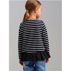 Фуфайка трикотажная для девочек (футболка с длинными рукавами)