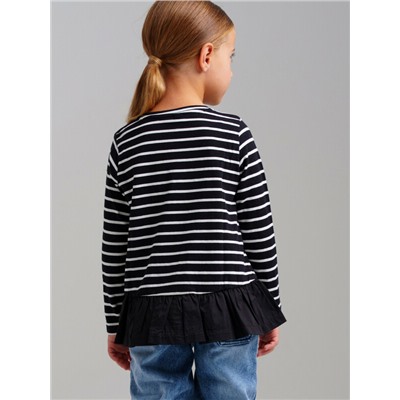 Фуфайка трикотажная для девочек (футболка с длинными рукавами)