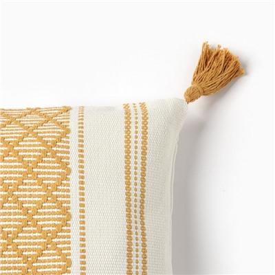 Наволочка декоративная «Этель», сканди, 45×45 см, бежево-жёлтая