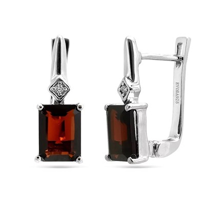 Серьги из серебра гранат, Марьям