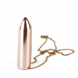 Золотистая вибропуля на цепочке Discreet Pleasure