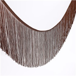 Тесьма декоративная «Бахрома», 20 см, 5±0.5 м, коричневая