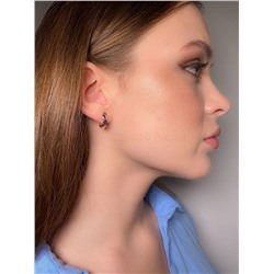 Серьги из золочёного серебра с нат.сапфиром 925 пробы п2-563зр408