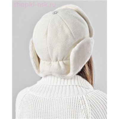 Бархат корот.уши Ушанка лого МА стразы флис (56-58)