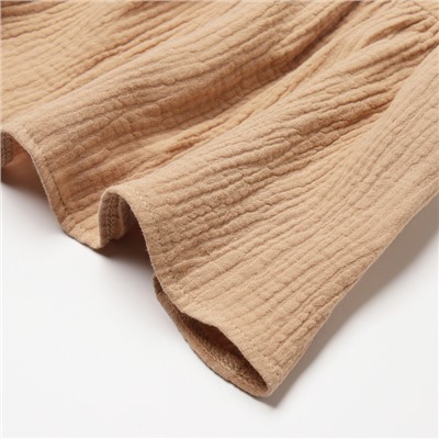 Платье для девочки с воротничком «Крошка Я. Муслин», рост 92-98 см, бежевое