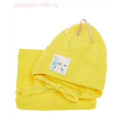 03-14-E Комплект для девочки флис (шапка+снуд) (46-48)