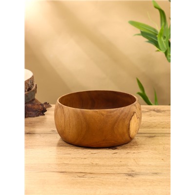 Салатник, 18×18×8 см, тиковое дерево
