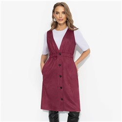 Сарафан из мягкой экозамши, Магическая сила (бордо)