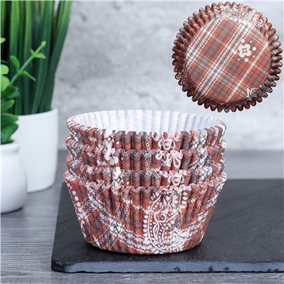 Форма для выпечки 5*3 см, набор 100 штук / 005-733 /уп 288/ бумажные