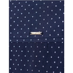 Блузка свободного силуэта в мелкий горошек из эластичного хлопка