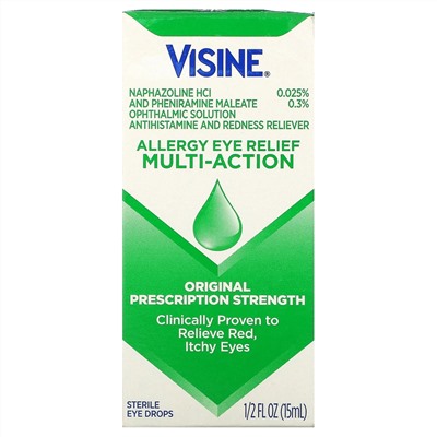 Visine, Allergy Eye Relief, Multi-Action Eye Drops, 1/2 fl oz (15 ml)