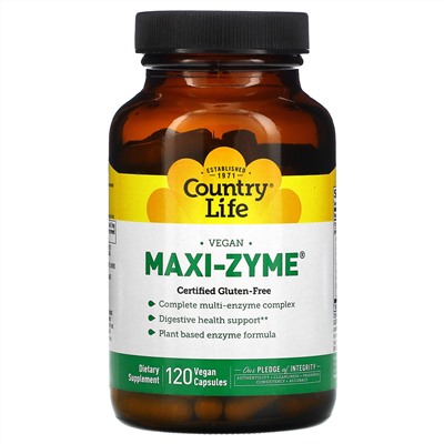 Country Life, Maxi-Zyme, 120 Vegan Capsules