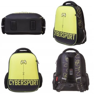 Рюкзак школьный "Ergonomic light. CYBER SPORT" 38х29х12,5 см EVA материал, 1 отд. 2 кармана и 1 потайной на спинке (072906) 71032 Хатбер