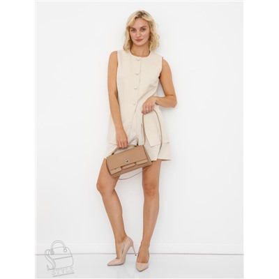 Сумка женская кожаная 5035PE apricot Polina&Eiterou