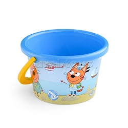 Ведро среднее с наклейкой "Три Кота"