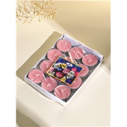 Набор свечей ароматических чайных 12 шт., d=37 мм, 15 г, 4 ч. горения, садовые цветы