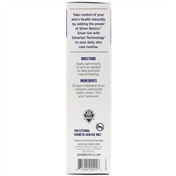 American Biotech Labs, Silver Biotics, Silver gel, гидрогель с добавкой SliverSol с нано-серебром, 4 жидких унции (114 г)