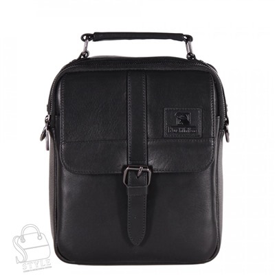 Сумка мужская кожаная 1556SG black Fuzhinino