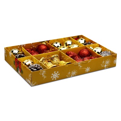 Набор новогодних украшений "Красочный" (3см.* 24шт.)