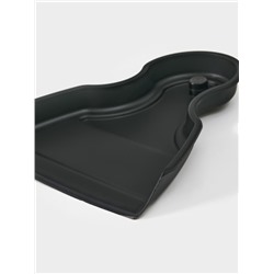 Щётка с совком Meli, бамбуковая ручка, 18×14 см, чёрная