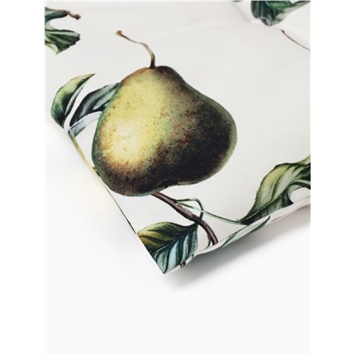 Подушка на стул «Этель. Груши», 42×42 см, белая