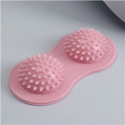 Массажёр для ног, 17.5×8.8 см, 2 шара с шипами, розовый