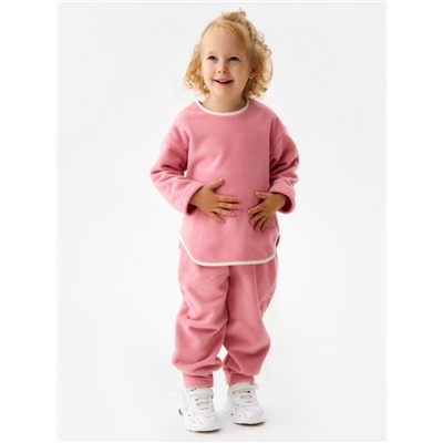 Свитшот флисовый детский MINAKU: Fleece Soft, розовые, рост 104 см
