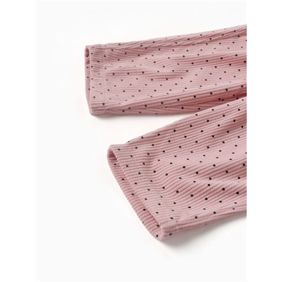 Брюки детские Крошка Я «Горошек», рост 74-80 см, розовые