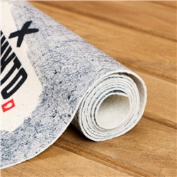 Коврик - лежак для бани и сауны с принтом «100% мужик», 150×50 см, полиэфир 70%, шерсть 30%, «Банная забава»