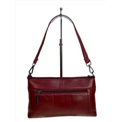 Женская сумка из натуральной кожи, цвет бордовый