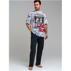 Комплект трикотажный для мужчин: фуфайка (футболка), брюки