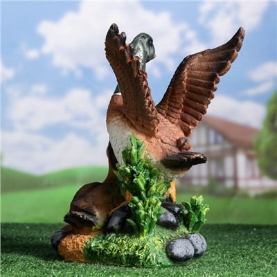 Садовая фигура из полистоуна «Утка с селезнем», 35 см