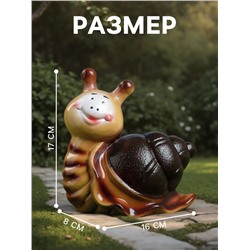 Садовая фигура из гипса «Улитка Улыбка», 17×8×16 см