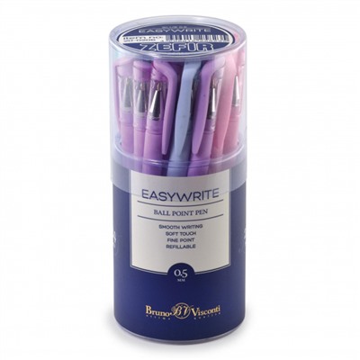 Ручка шариковая 0.5 мм "EasyWrite Zefir" синяя (4 цвета корпуса) 20-0206 Bruno Visconti