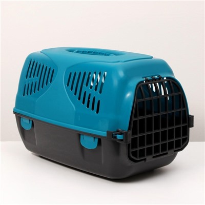 Переноска для животных «Сириус», 33.5×31×50 см, бирюзовая