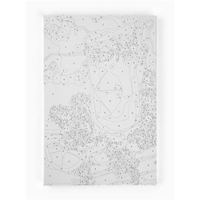 Картина по номерам с подрамником и гирляндой «Новый год! Глинтвейн», 20 х 30 см