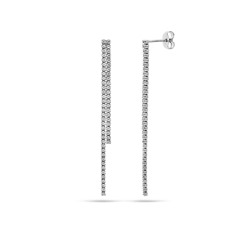 Серьги из серебра куб.циркон., Тцс72-1