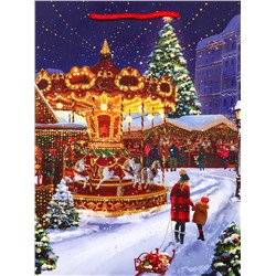 Пакет подарочный новогодний ламинированный, «Новогодний парк», 26×12×32 см