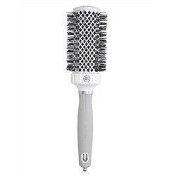 Olivia Garden Термобрашинг для укладки волос / Expert Blowout Grip White & Grey, 45 мм, бело-серый