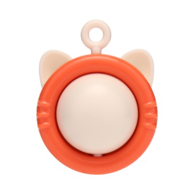Игрушка для кошек с кошачьей мятой «Вращающийся кот», 6.9×5.5 см, оранжевый