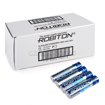Батарейки алкалиновые ROBITON STANDARD LR03 SR4, в упак 40 шт