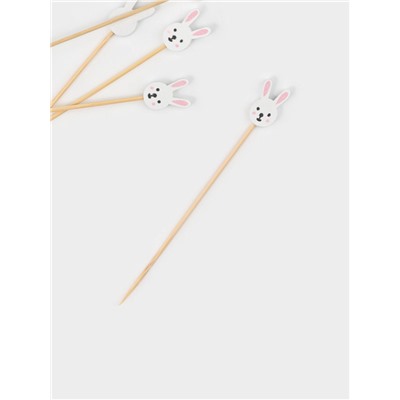 Шпажки Доляна «Пасхальные зайчики», h=12 см, набор 25 шт.