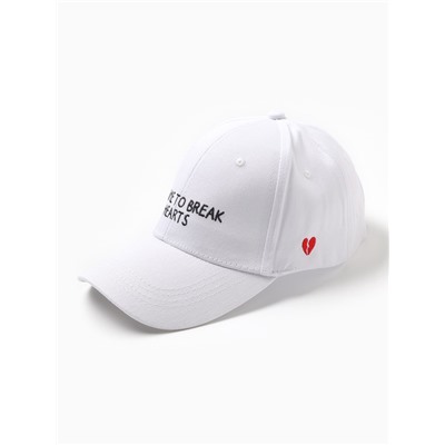 Кепка женская с вышивкой MIST Hearts, белая, размер 56-58