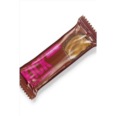 Батончик "KICK" Без сахара соленая карамель в шоколаде 45г ЭКОПРОДУКТЫ, 1188787