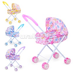 Коляска для кукол (металлическая, складная, прогулочная, цвет в ассортименте)