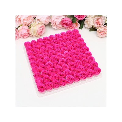 Розы мыльные фуксия, набор 81 шт.