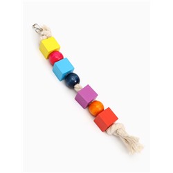 Игрушка для птиц «Кубики», 25×3 см, цвет МИКС