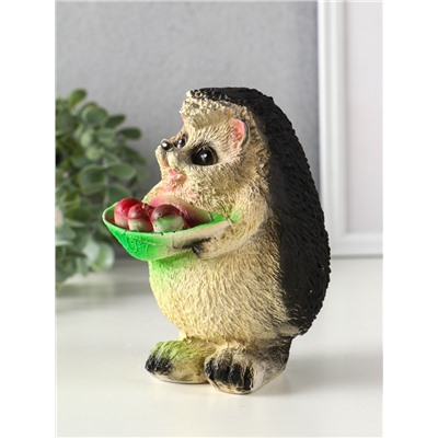 Копилка для денег «Ежик с ягодами», гипс, 14.5×10×11.5 см