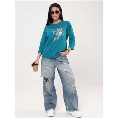 Фрактал - футболка петроль