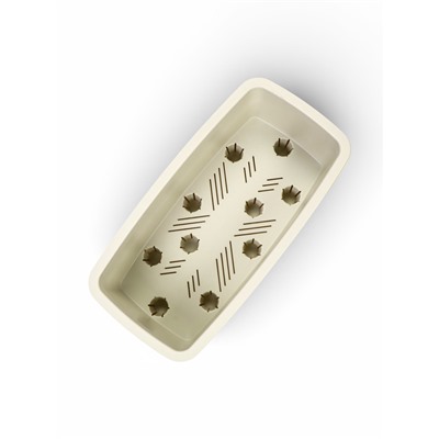 Кашпо для цветов «Флориан», 4.2 л, 39×20×19.5 см, пластиковое, на ножках, белое